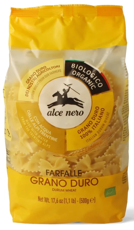 MAKARON (SEMOLINOWY) FARFALLE BIO 500 g - ALCE NERO.jpg