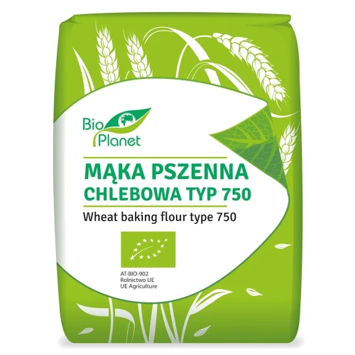 MĄKA PSZENNA CHLEBOWA TYP 750 BIO 1 kg - BIO PLANET.webp